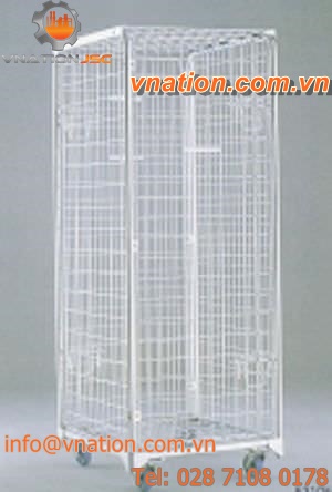 multipurpose roll container / 4-panel / anti-theft / wire mesh