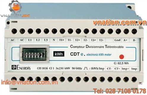 electric energy meter / DIN rail / three-phase