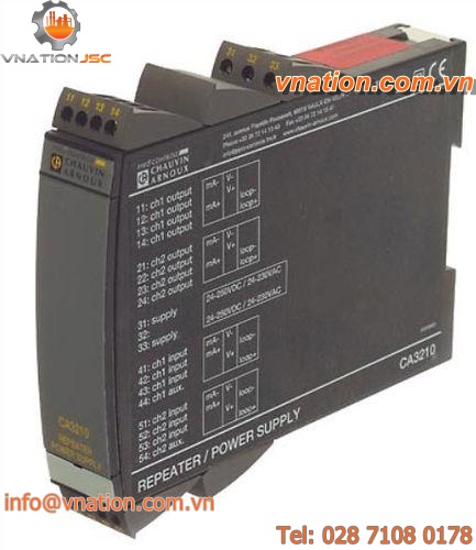 DIN rail mount temperature transmitter / analog / process