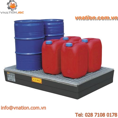 multi-use containment bund / for drums / polyester / rigid