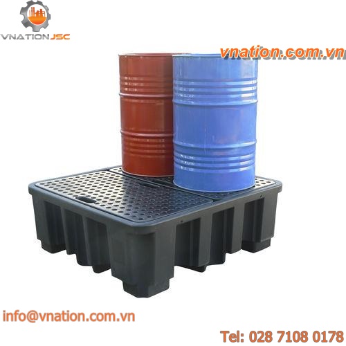 drum containment bund / 4-drum / polyethylene / self-suppporting