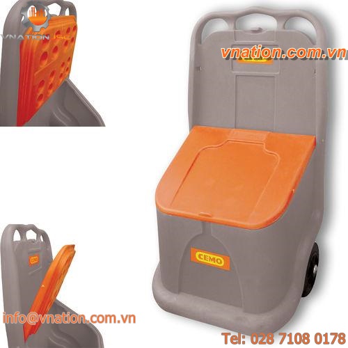 polyethylene crate / grit / sand / with lid