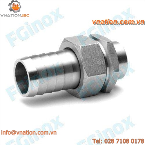 male fitting / union / splined / straight