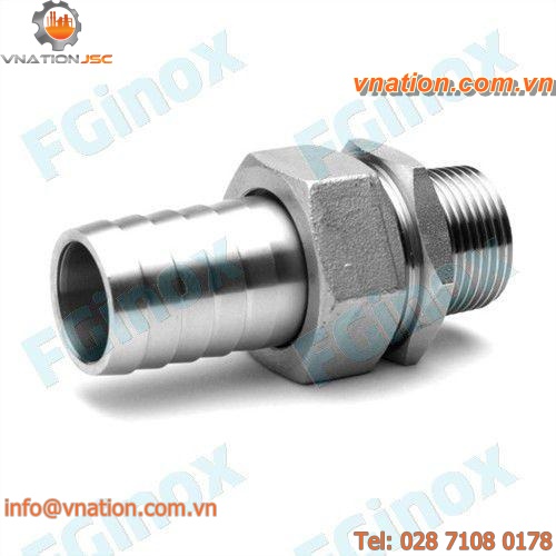 threaded fitting / male / union / splined