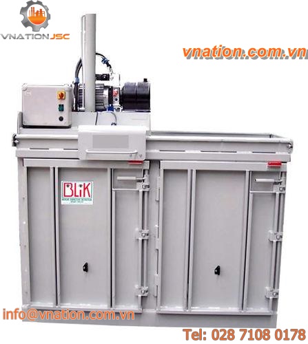 vertical baling press / front-loading / cardboard box