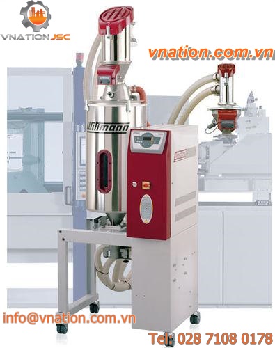 dry air dryer / cleaning / for plastic pellets / compact