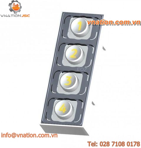 4-key keypad / back mount / for access control / membrane