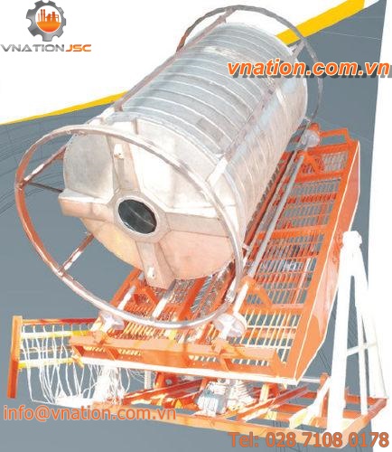 open flame rock and roll roto-molding machine