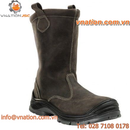 anti-static safety boot / anti-perforation / leather / fabric
