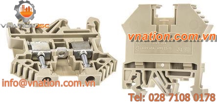 screw connection terminal block / DIN rail-mounted / beige