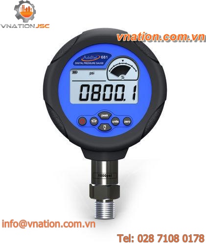 digital pressure gauge / intrinsically safe / temperature compensated
