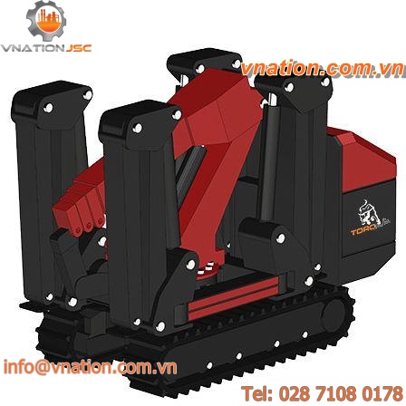 crawler mini crane / telescopic / gasoline engine / transportable
