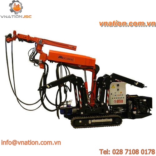 crawler mini crane / telescopic / gasoline engine / electrically-driven