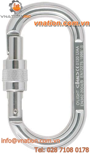 locking carabiner / aluminum / symmetrical / oval