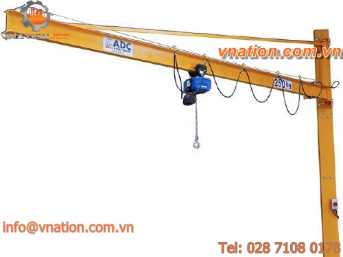 pillar jib crane / overbraced / heavy-duty