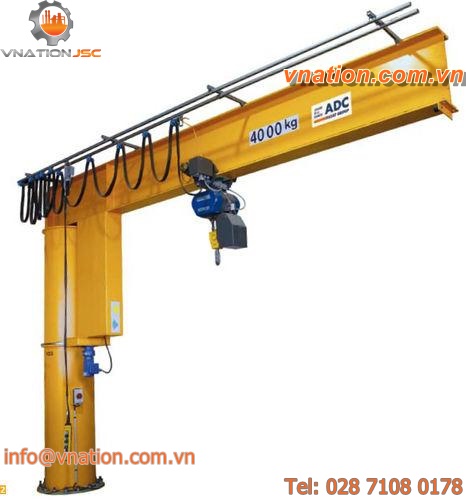 inverted jib crane / wall-mounted