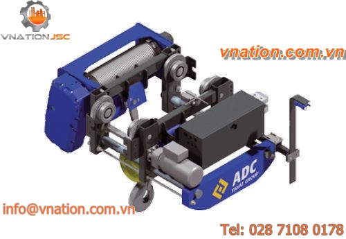 electric cable hoist / compact / monorail / low-headroom