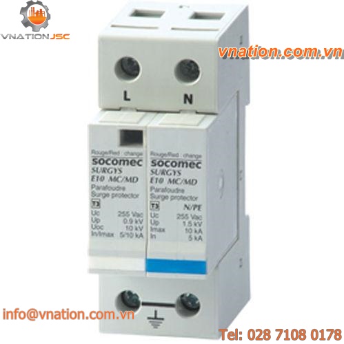type 2 surge arrester / type 3 / DIN rail / for electrical installations