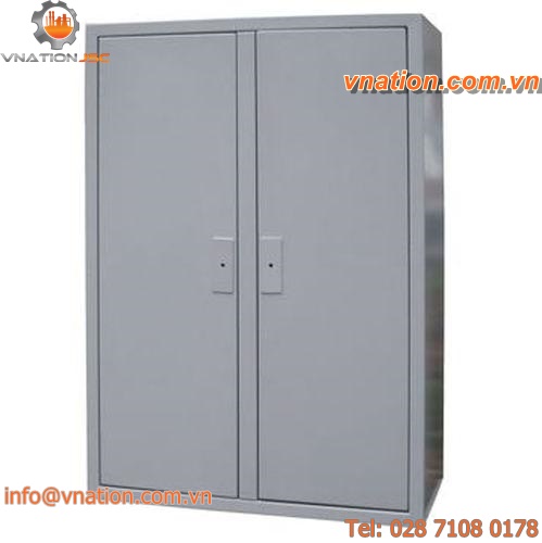 double-door cabinet / sheet steel / vandal-proof