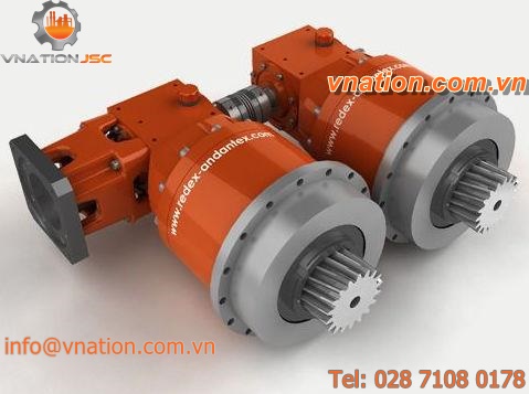 helical-toothed sprocket wheel / preloaded / high-performance
