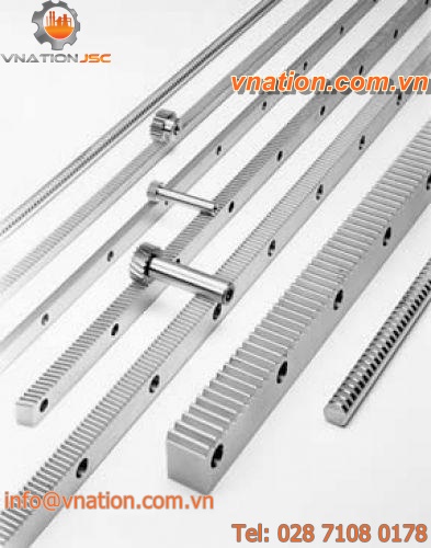 helical-toothed rack and pinion / straight-toothed
