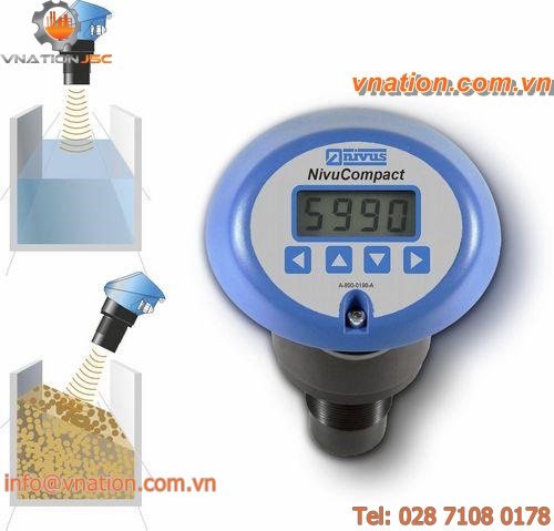 ultrasonic level sensor / for liquids / for harsh environments