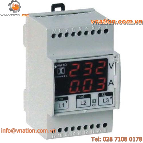 AC current measuring device / voltage / electronic / three-phase