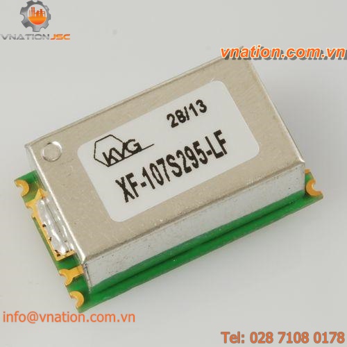 passive electronic filter / quartz / 4-pole / SMD
