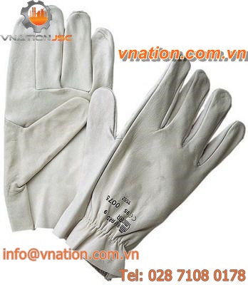 handling glove / mechanical protection / leather / full-grain leather