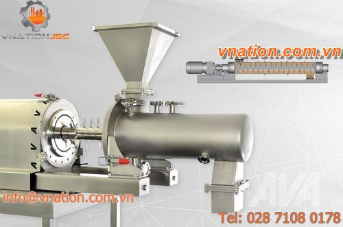 drum mixer / continuous / solid/liquid / horizontal