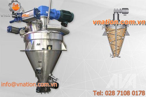 screw mixer / batch / for sludge and lime / vertical