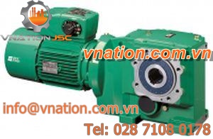 single-phase electric gearmotor / orthogonal / bevel / helical