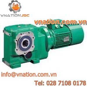 single-phase electric gearmotor / right-angle / bevel / helical