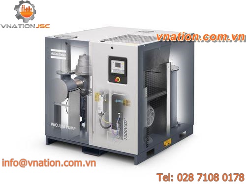 screw vacuum pump / oil-filled / single-stage / low energy consumption