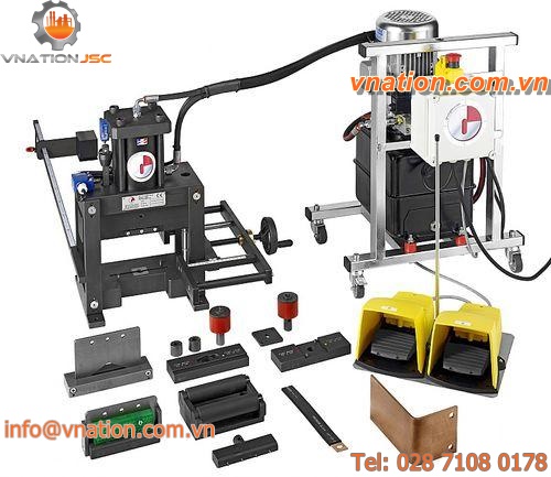 combined tool for working copper busbars