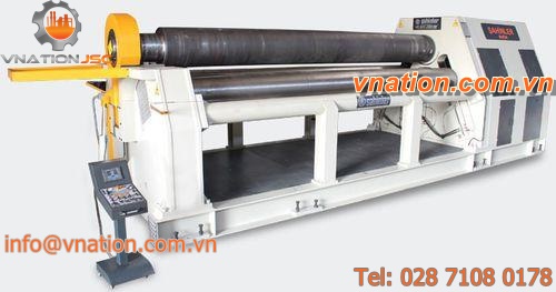 hydraulic plate bending machine / with 4 rollers / 2-speed