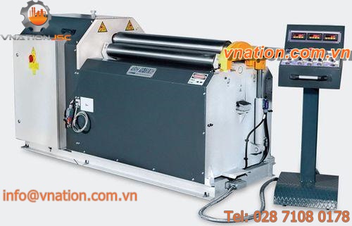 hydraulic plate bending machine / with 4 rollers / economical / with mobile control panel
