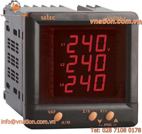 power measuring device / multifunction / panel-mount