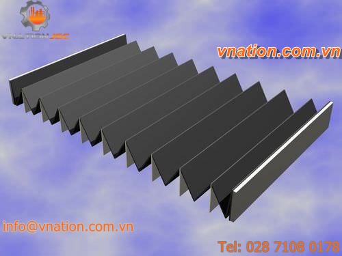 flat protective bellows / PVC / machine / accordion protection
