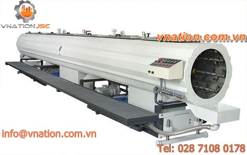 extrusion calibration tank / for pipes / vacuum