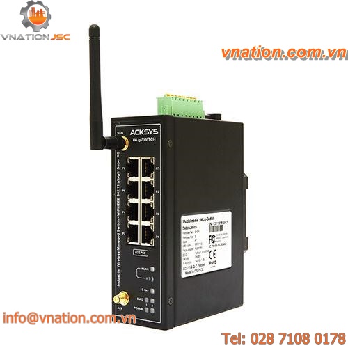 PoE network switch / managed / industrial / 8 ports