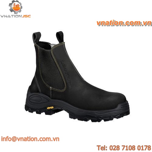 anti-static safety boot / leather / nitrile / PU