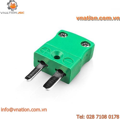 thermocouple connector / electric / male / miniature