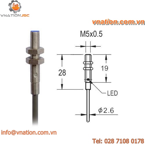inductive proximity sensor / small-size / cylindrical M5 / with switching function