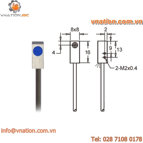 inductive proximity sensor / square / with switching function / IP67
