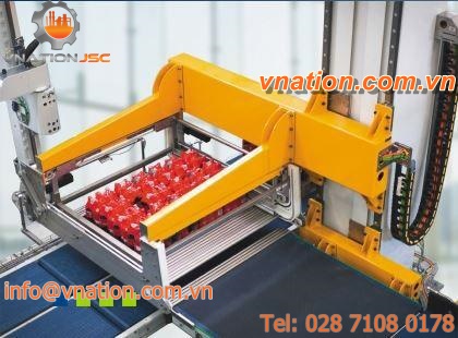low level infeed palletizer / automatic