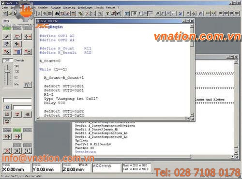 software / application programming / automation / control / machining