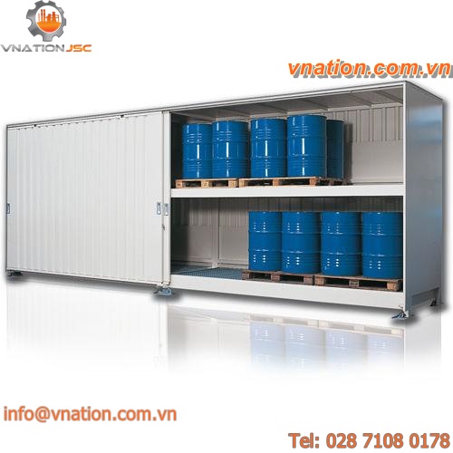ventilated storage container / roller shutter