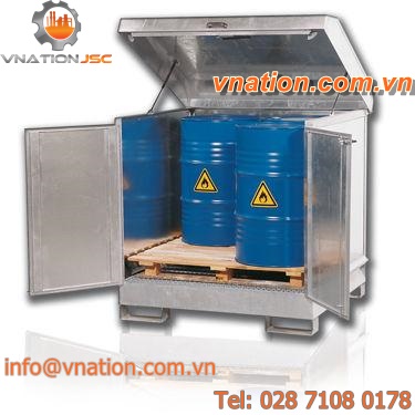 security cabinet / floor-mounted / with swing doors / steel