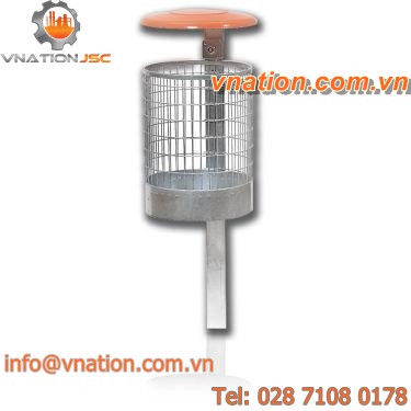 polypropylene waste bin / sheet steel / for household waste